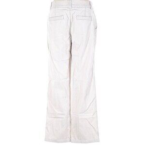 Women’s Sz 4 White Cotton Pants  High Rise Waist Straight Leg